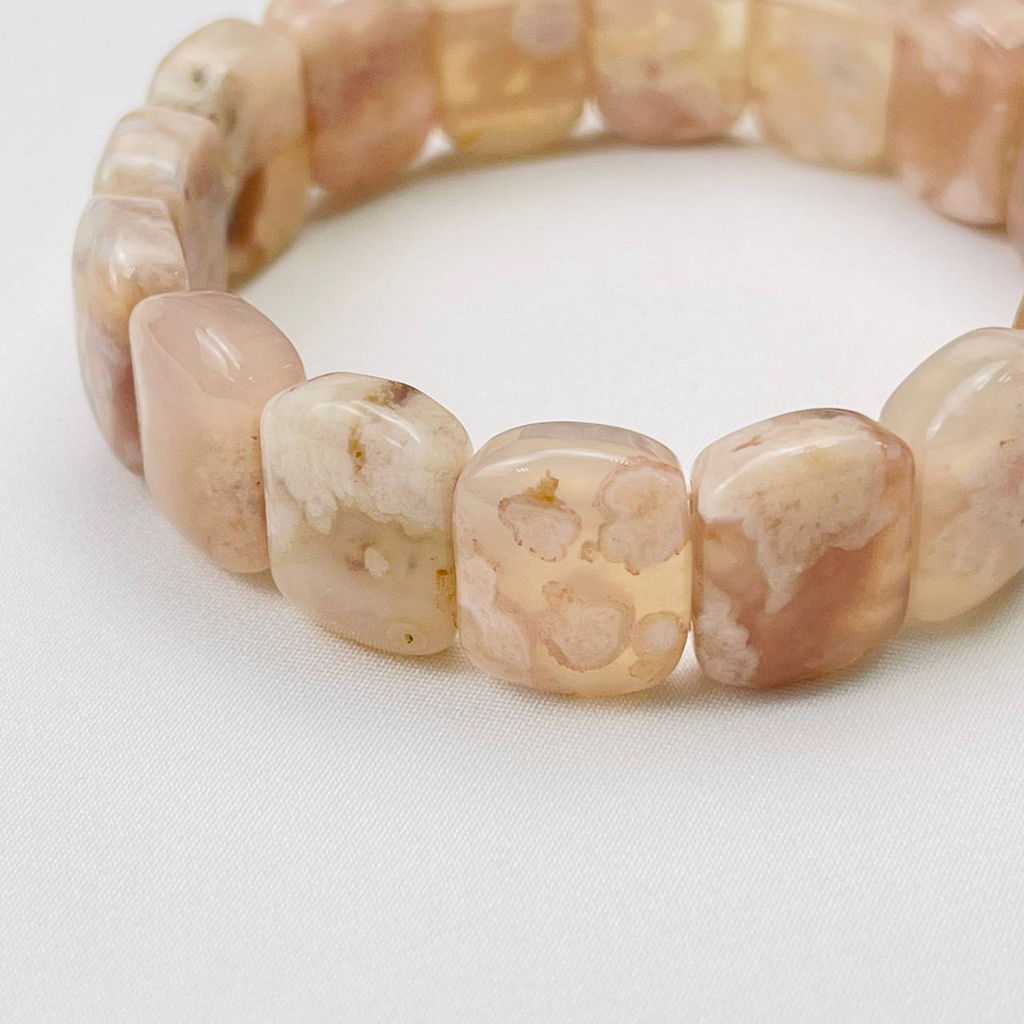 Браслет из цветочного Агата - Радуга самоцветов фото 2