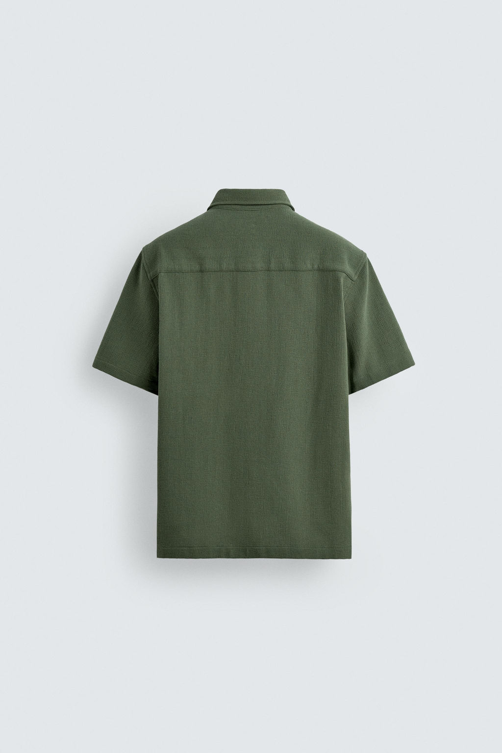 CAMISA REGULAR FIT ESTRUCTURA / Verde - Zara фото 7