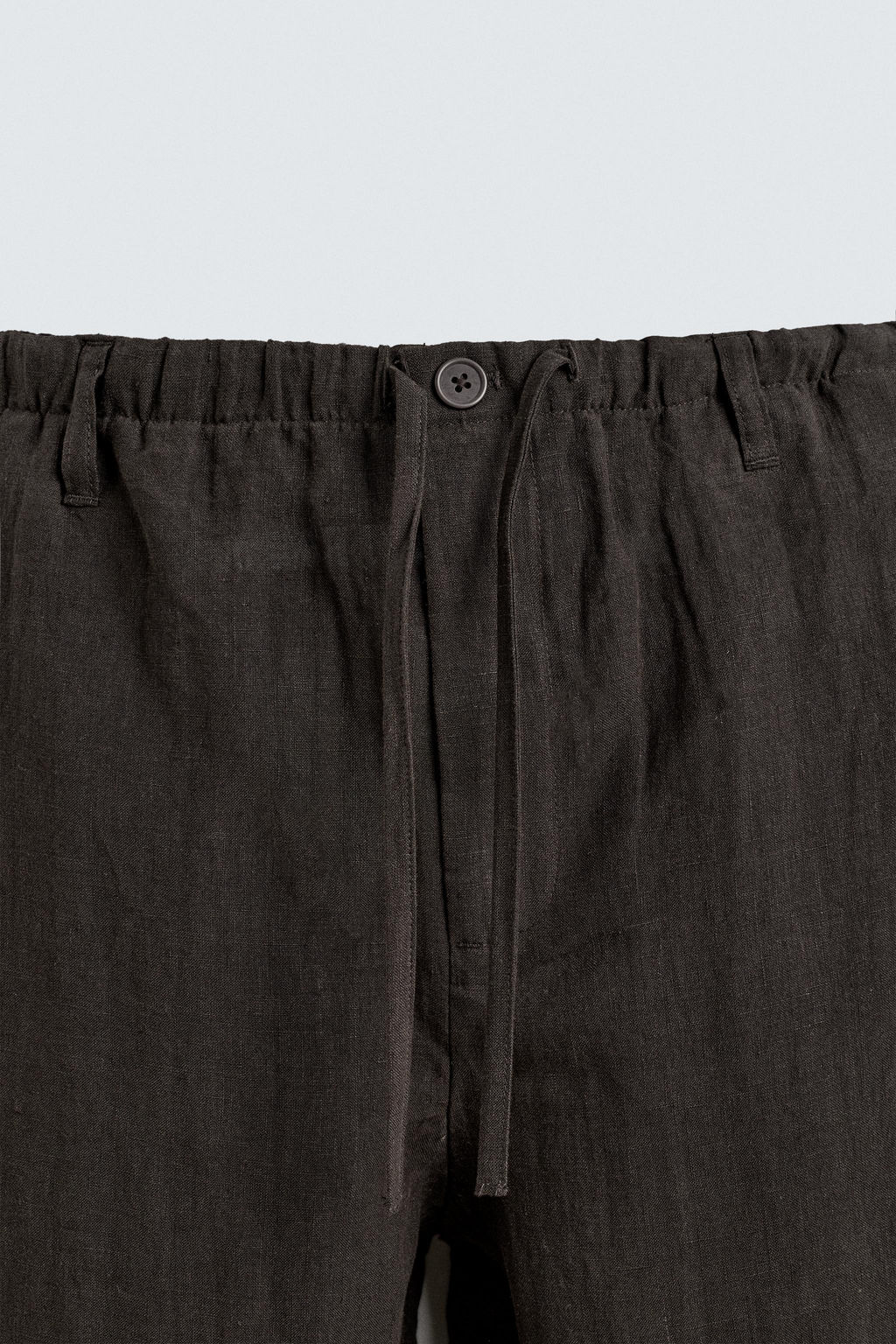 PANTAL?N RELAXED FIT 100% LINO / Marr?n oscuro - Zara фото 8