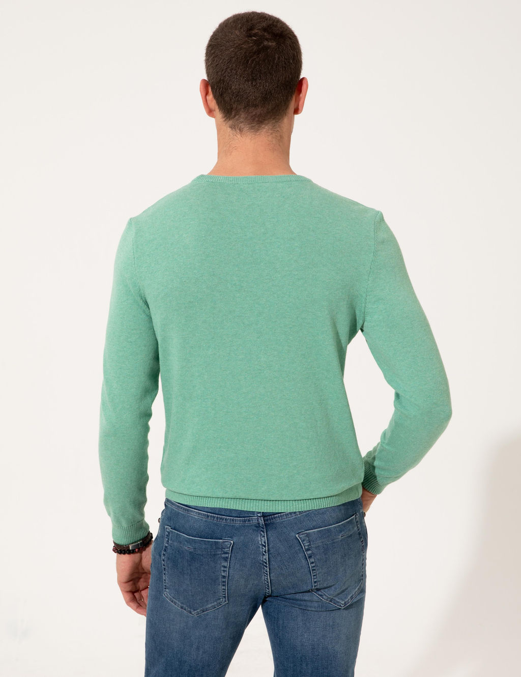 Mint Slim Fit Bisiklet Yaka Triko Kazak - Pierre cardin фото 5