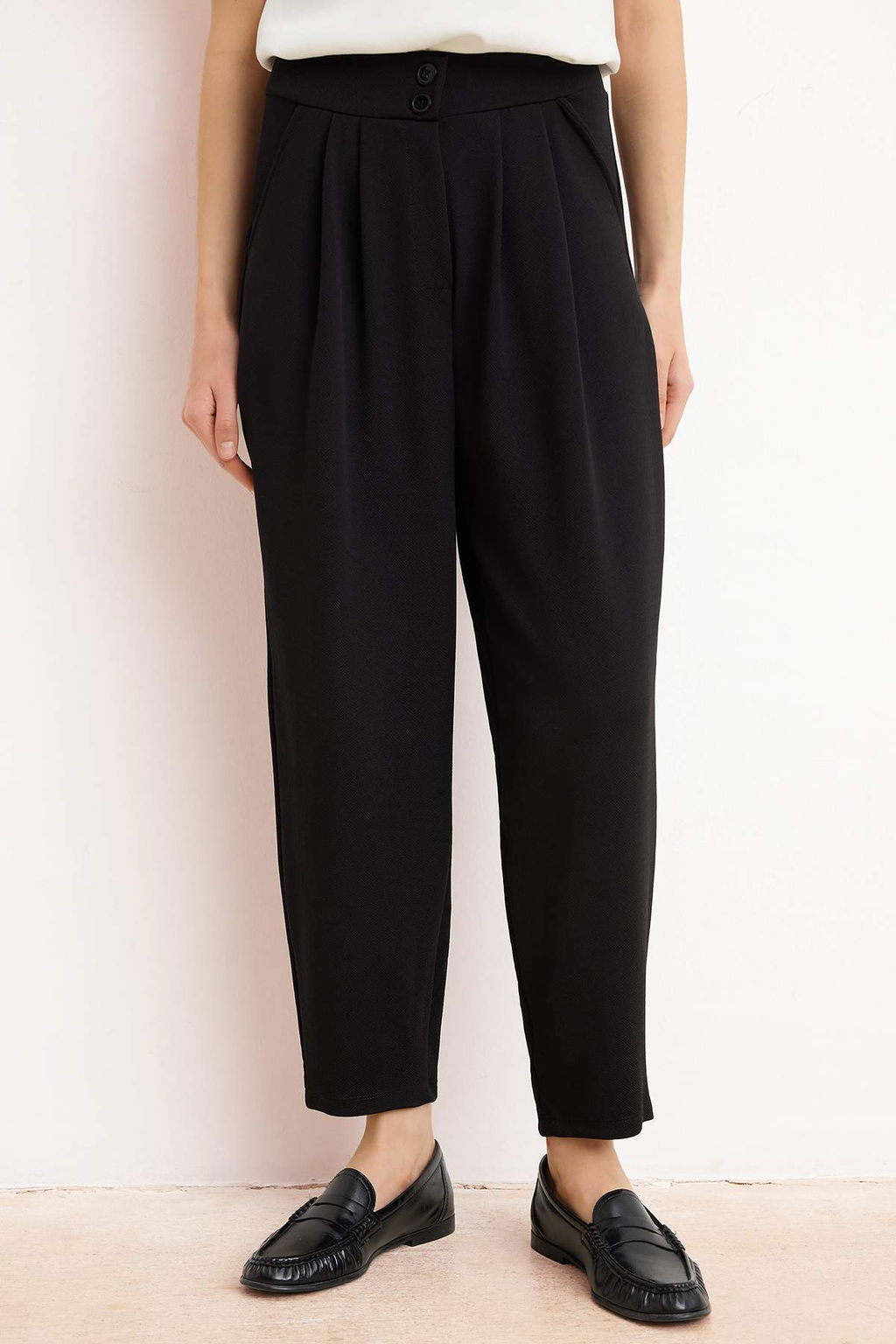 Siyah Havuc Kal?p Orme Pantolon TWOAW26PL00017