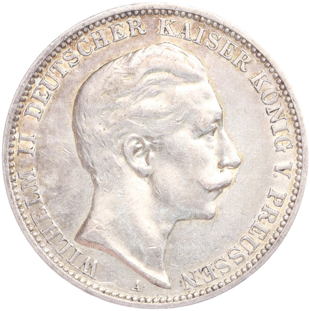 Монета 3 марки 1910 года А Германия (Пруссия)
