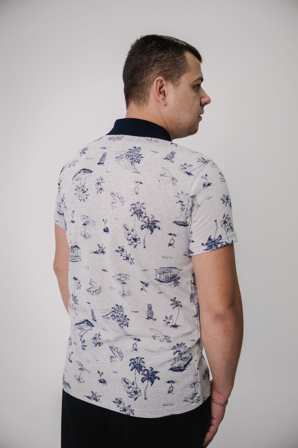 Футболка поло серая - Марлен фото 2