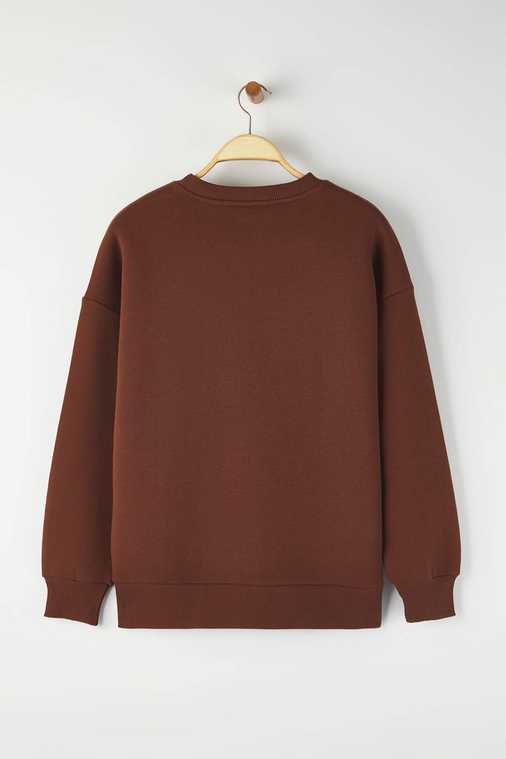 Teen Kahverengi Kal?n Ici Polarl? Kokteyl Bardak Bask?l? Orme Sweatshirt TWOAW26SW00159 - Trendyolmilla фото 2