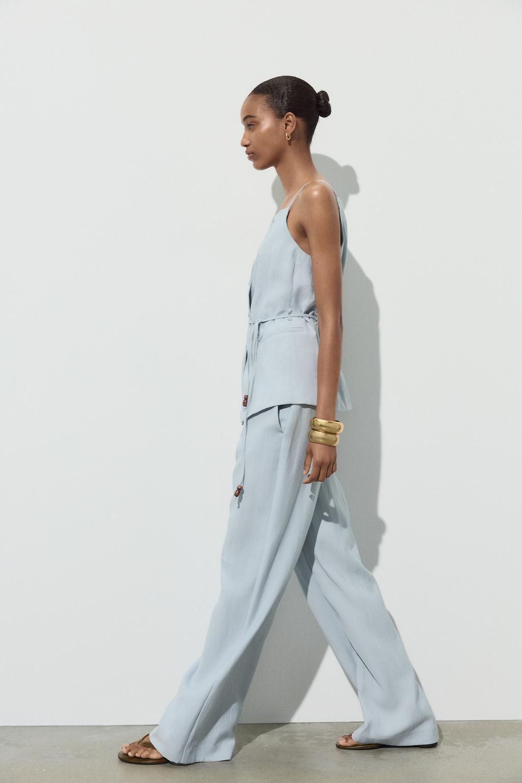 HIGH-WAIST STRAIGHT-LEG TROUSERS - Zara фото 3