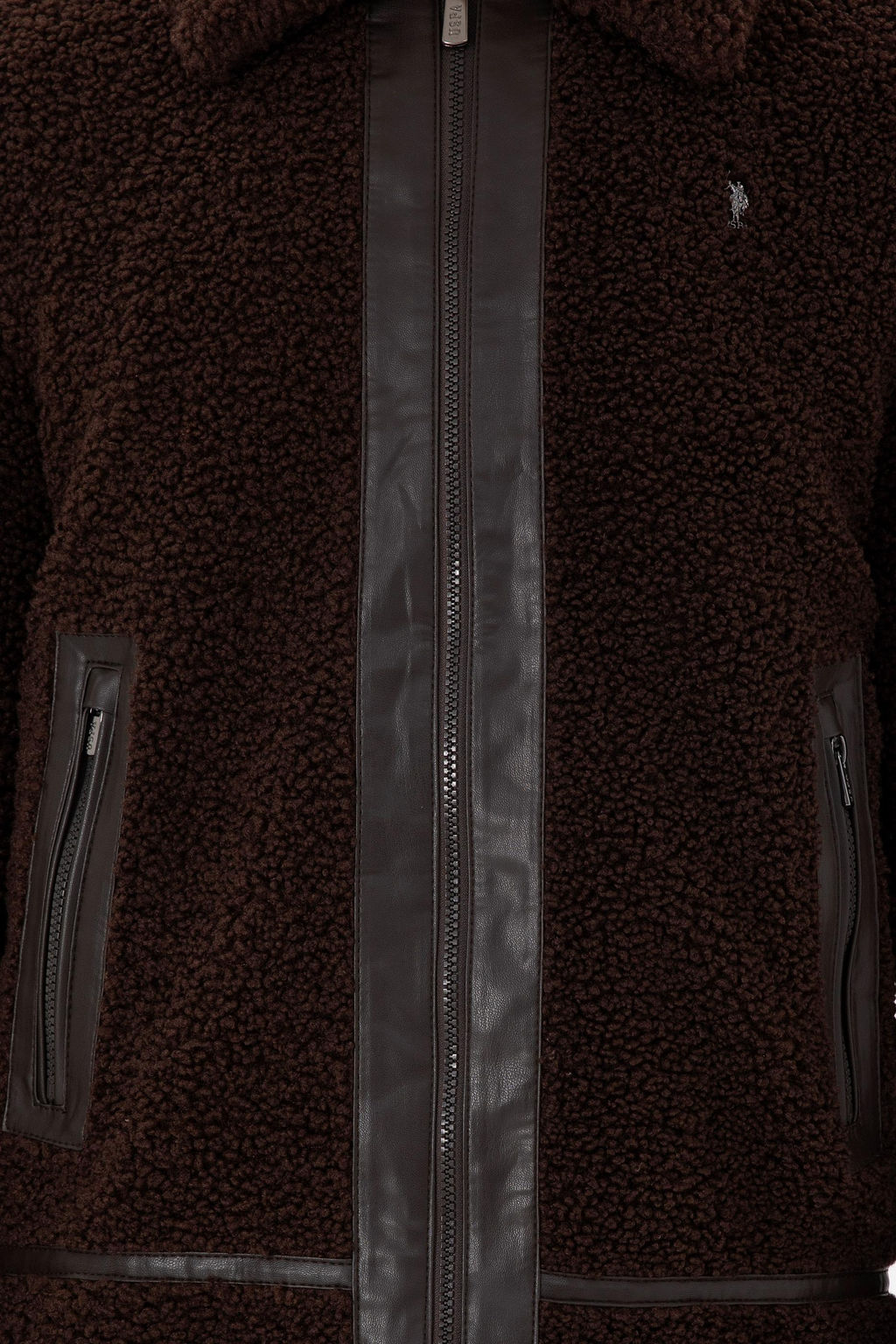 Мужская коричневая кожаная куртка Неожиданная скидка в корзине - U.s. polo assn фото 7