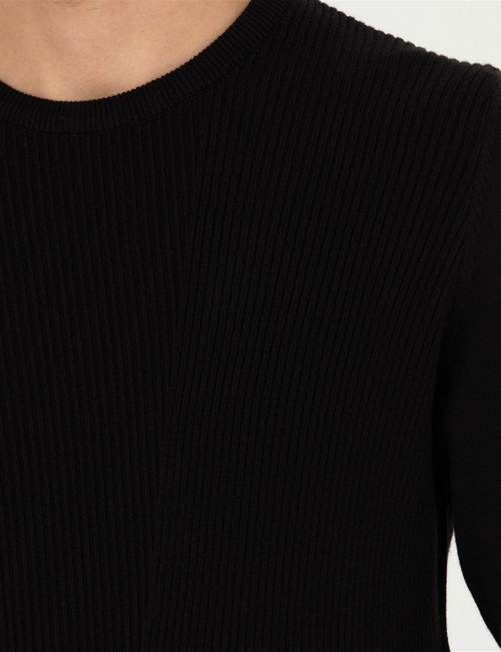 Siyah Slim Fit Bisiklet Yaka Triko Kazak - Pierre cardin фото 7