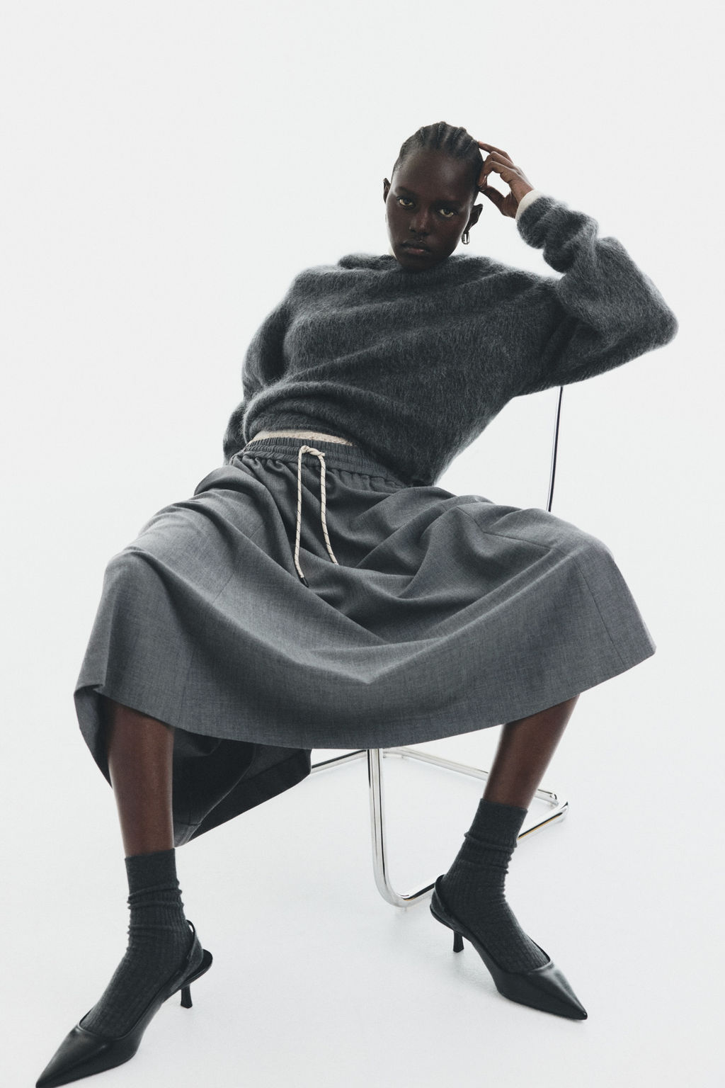 Falda midi con cord?n de ajuste - H&m фото 2