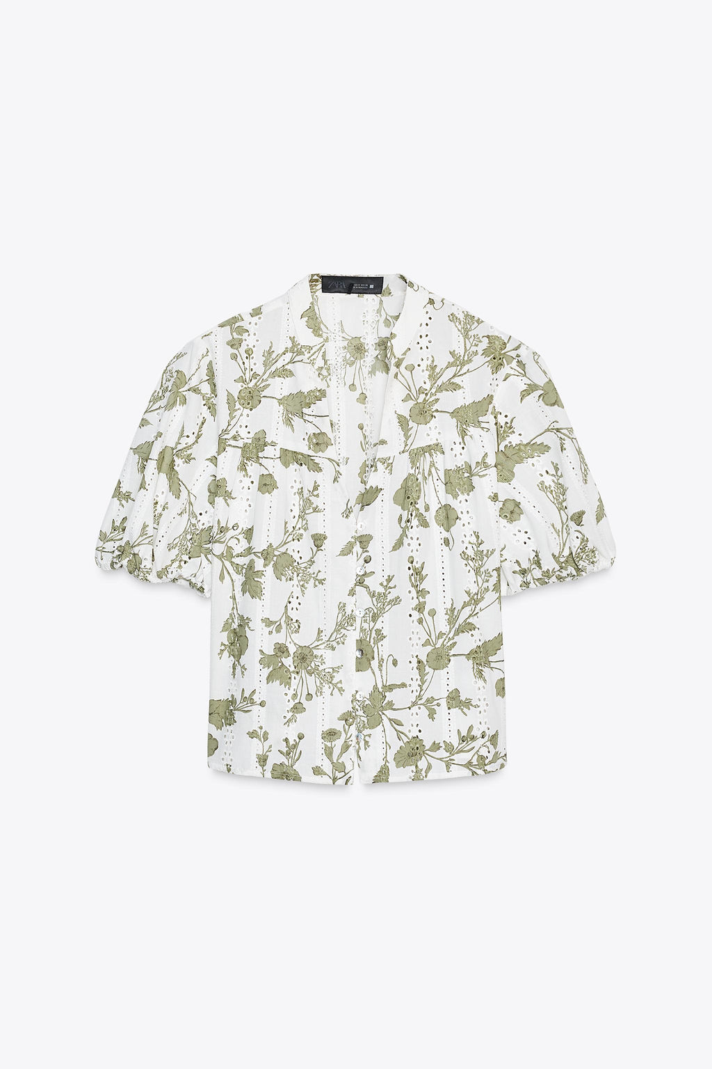 PRINTED TOP WITH CUTWORK EMBROIDERY - Zara фото 16