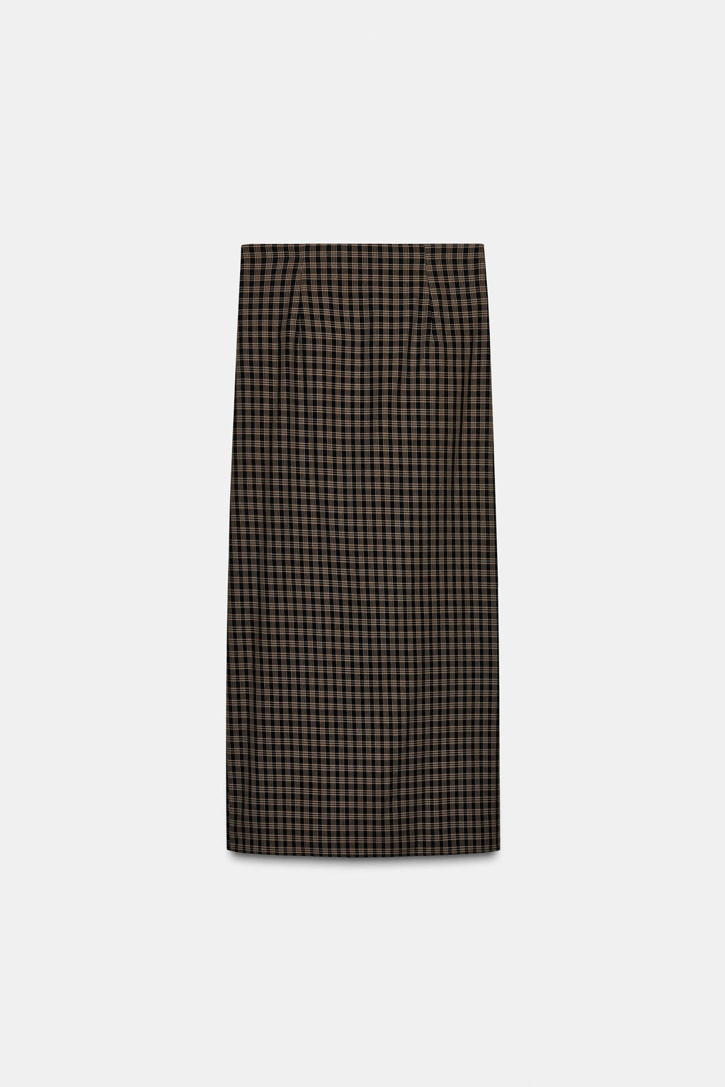 ZW COLLECTION DRAPED CHECK SKIRT - Zara фото 6
