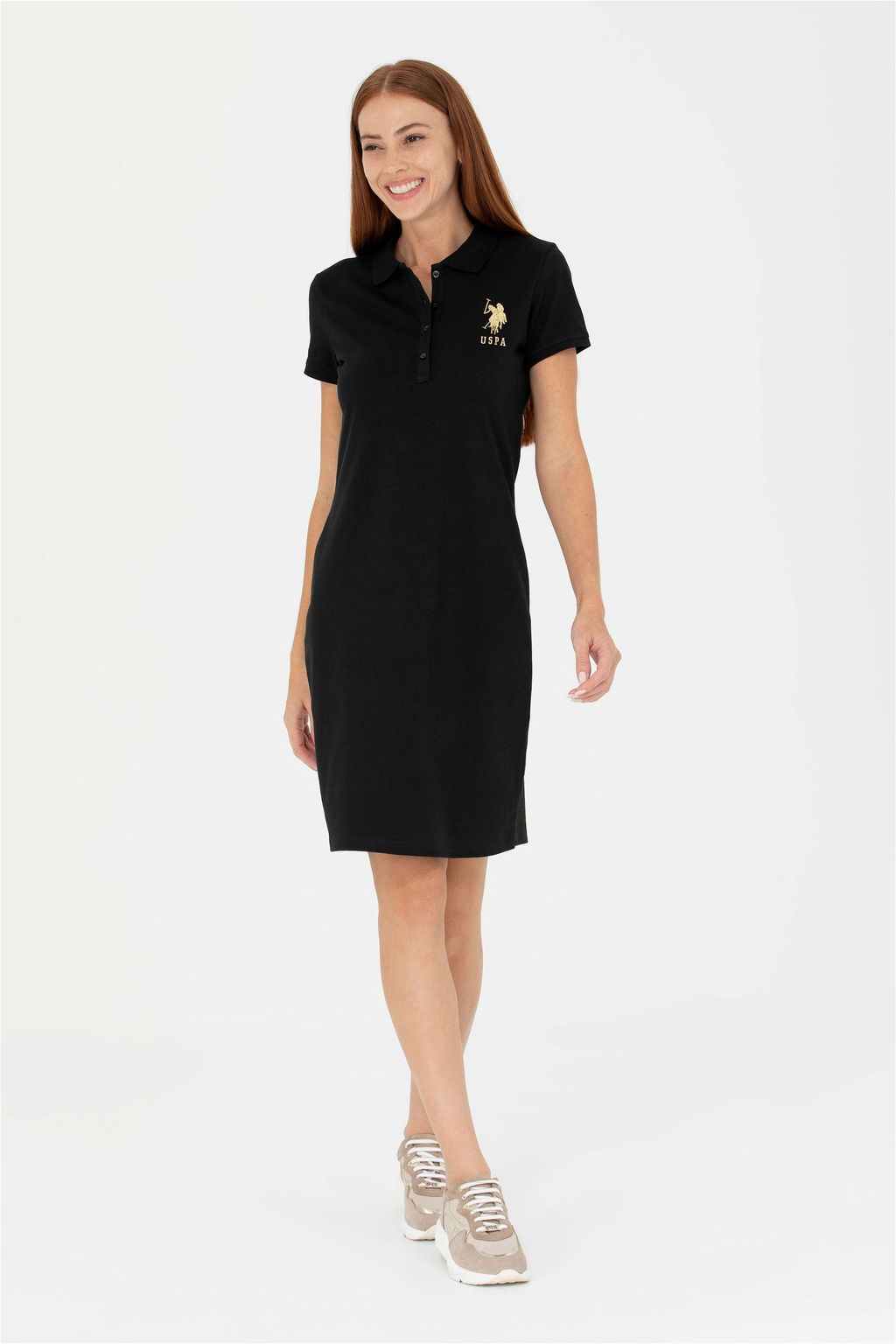 U. S. Polo Assn Женское черное трикотажное платье - U.s. polo assn фото 10