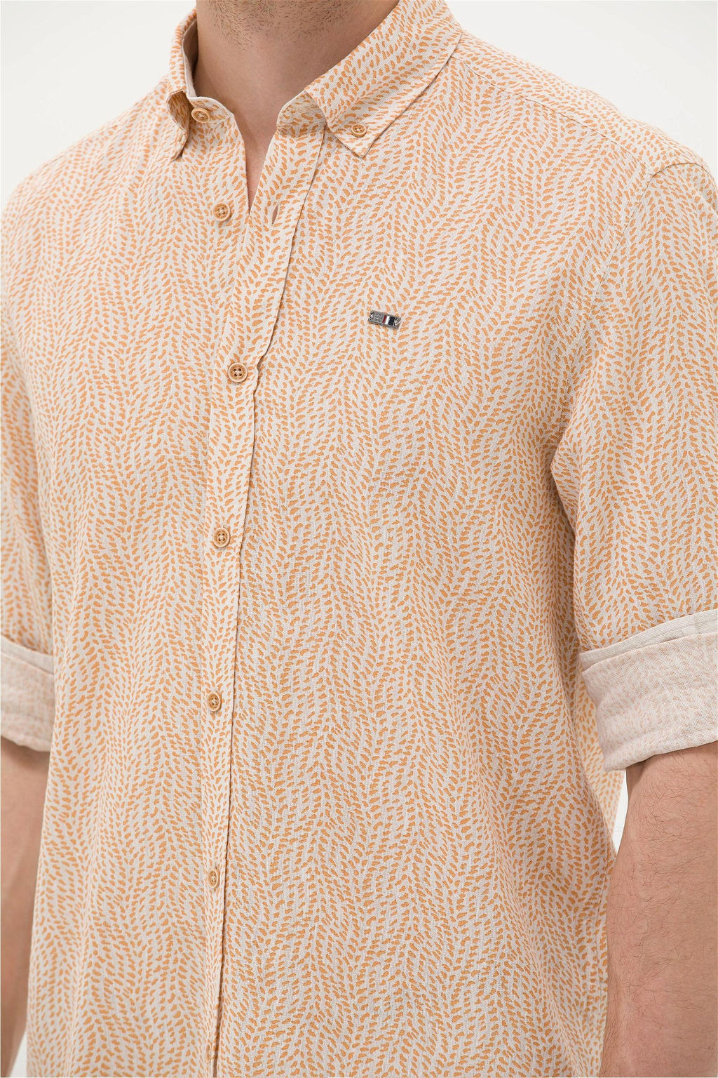 U. S. Polo Assn Мужская рубашка светло-коричневого цвета с длинным рукавом - U.s. polo assn фото 14