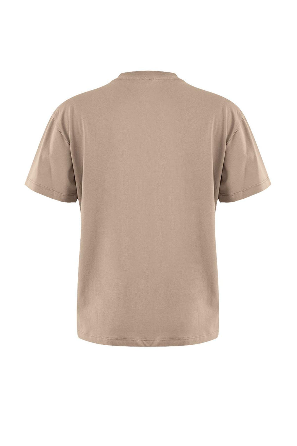 Yag Yesili-Gri 2li Paket %100 Pamuk Basic Dik Yaka Orme T-Shirt TWOSS20TS1500