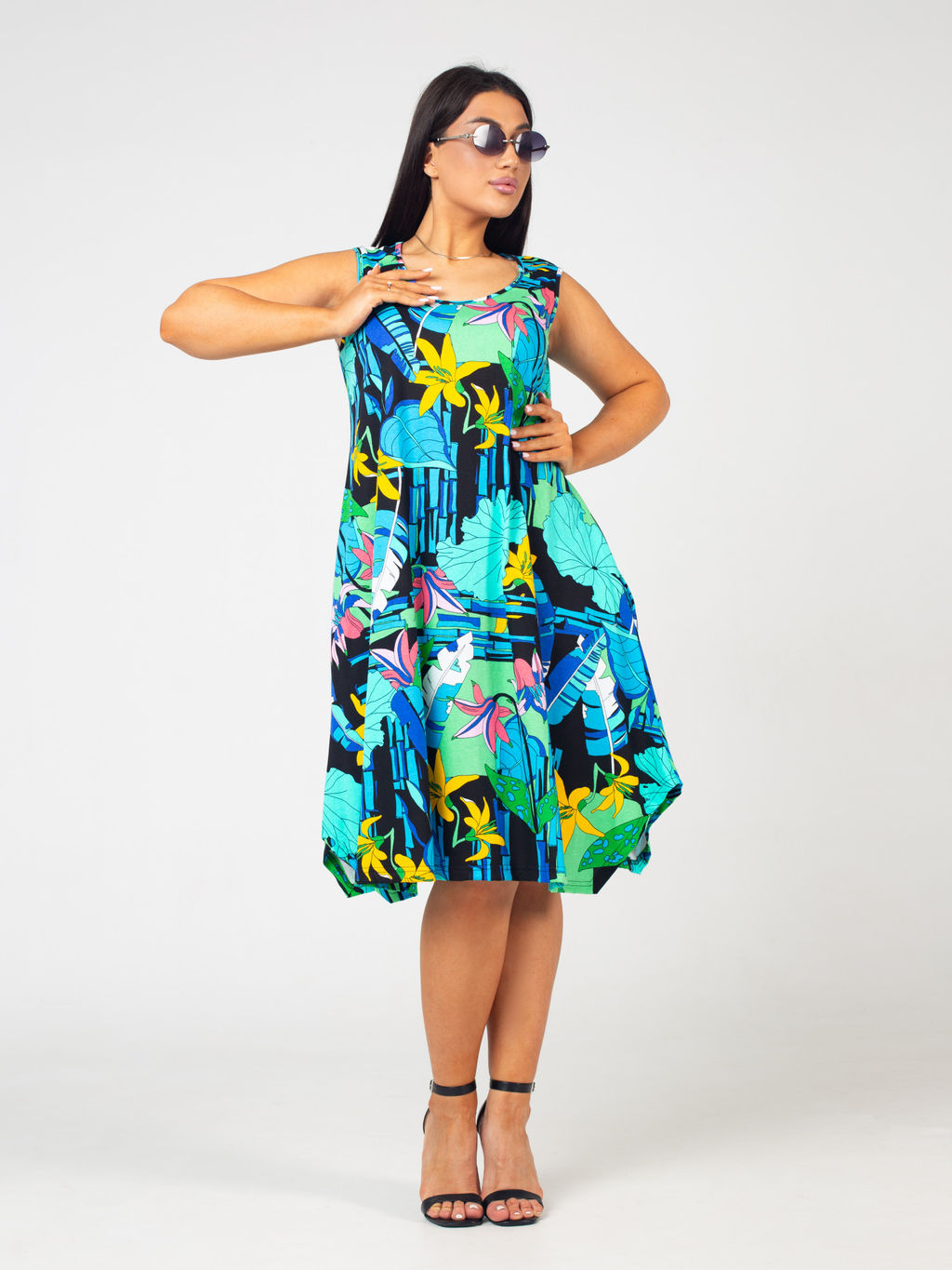 Сарафан женский кулирка ОЛИВИЯ БИРЮЗА - Domtrik фото 3