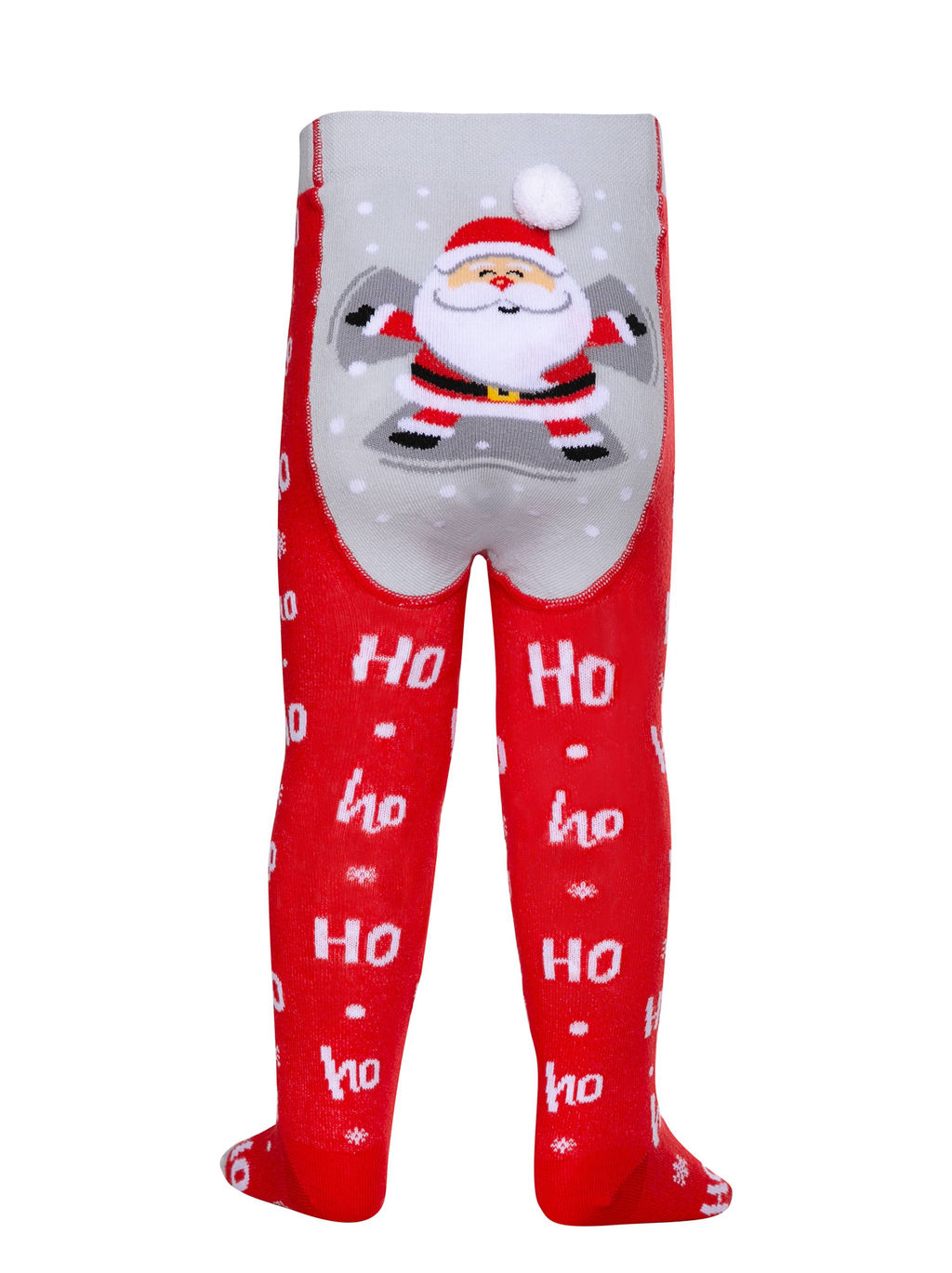 CONTE-KIDS Новогодние колготки с помпоном Santa Claus красный - Conte elegant фото 2