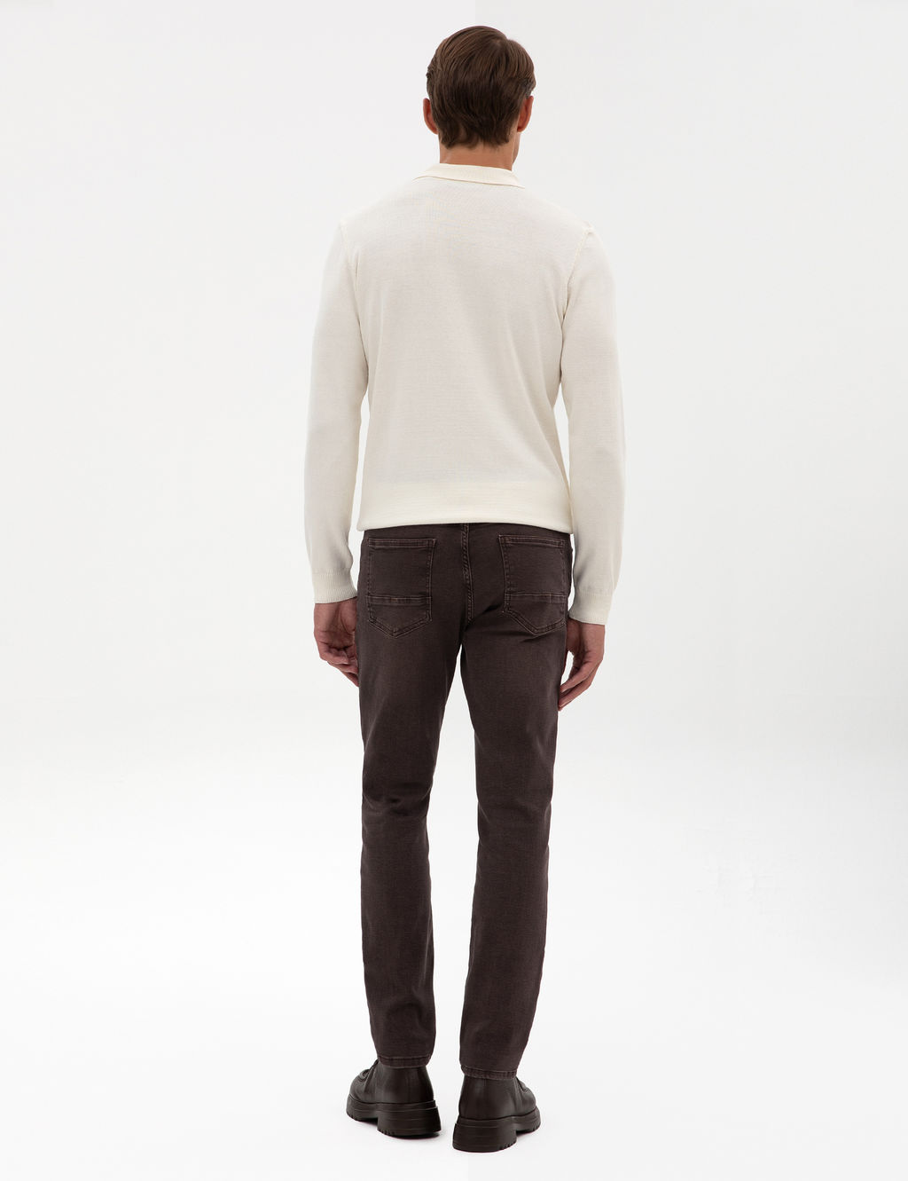 Kahverengi Slim Fit Jean Pantolon
