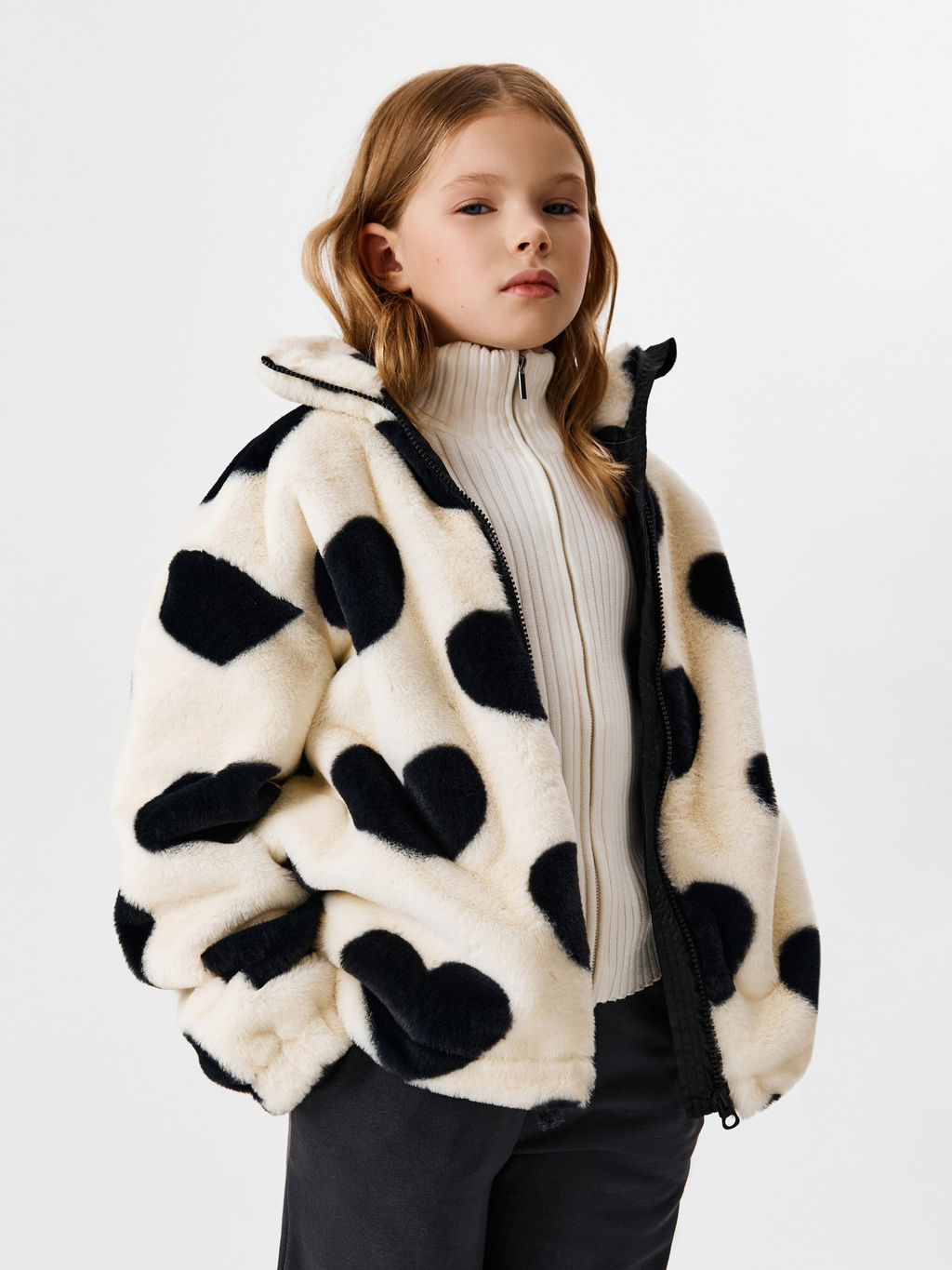 ACOOLA / Куртка детская для девочек Farnese черно-белый