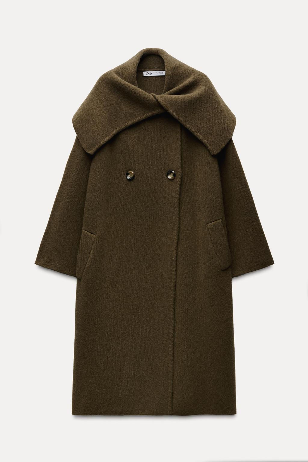 WIDE LAPEL 100% WOOL COAT - Zara фото 3