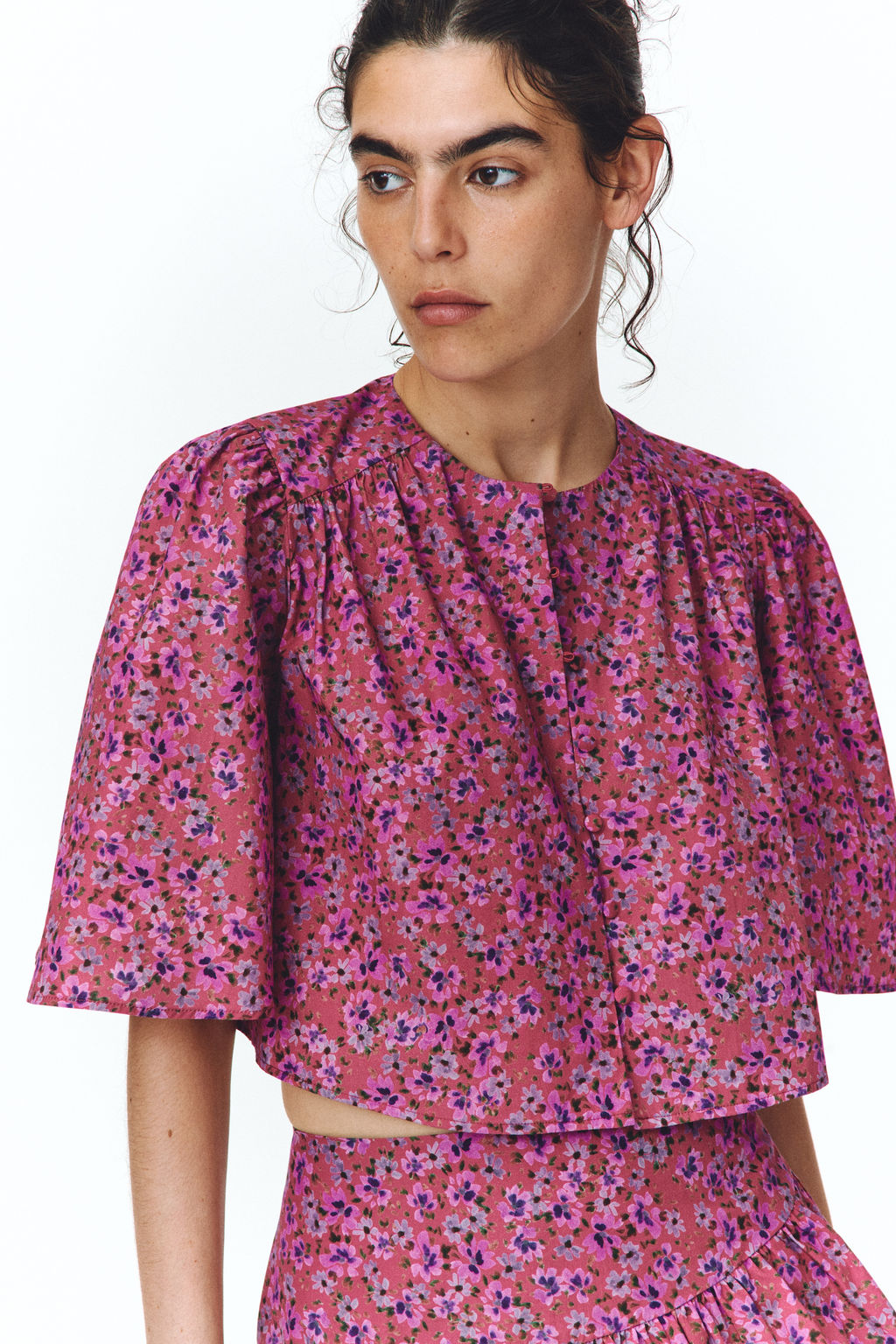 Blusa cropped de algod?n - H&m фото 7