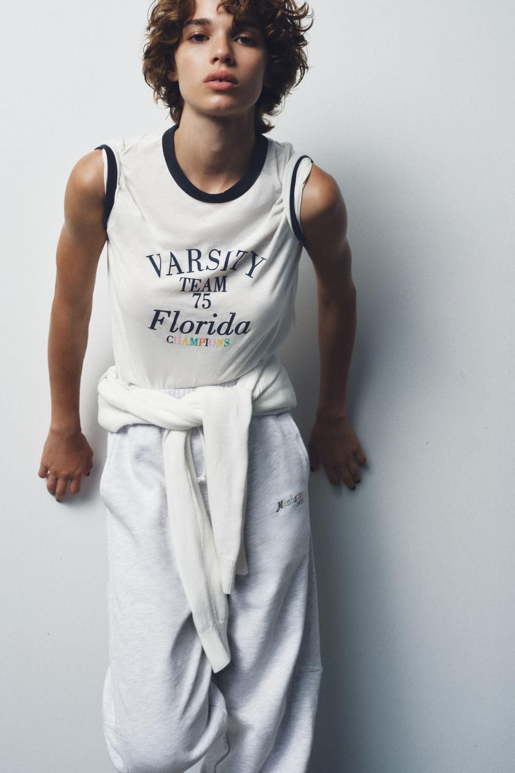 SLOGAN SLUB T-SHIRT - Zara фото 3