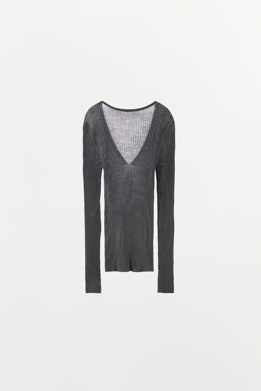 TOP RIB LANA 100% / Gris