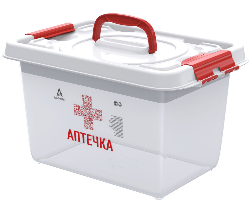 Контейнер универсальный 10л Аптечка без вкладыша, арт. АП 412