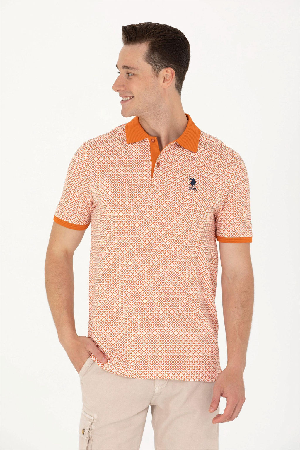 U. S. Polo Assn Мужская футболка с воротником-поло Brick - U.s. polo assn фото 10