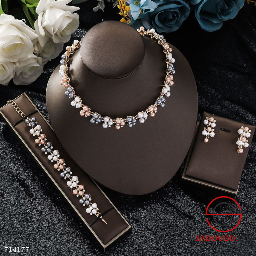 Комплект из колье, серьги и браслет с жемчугом - Bruno фото 7