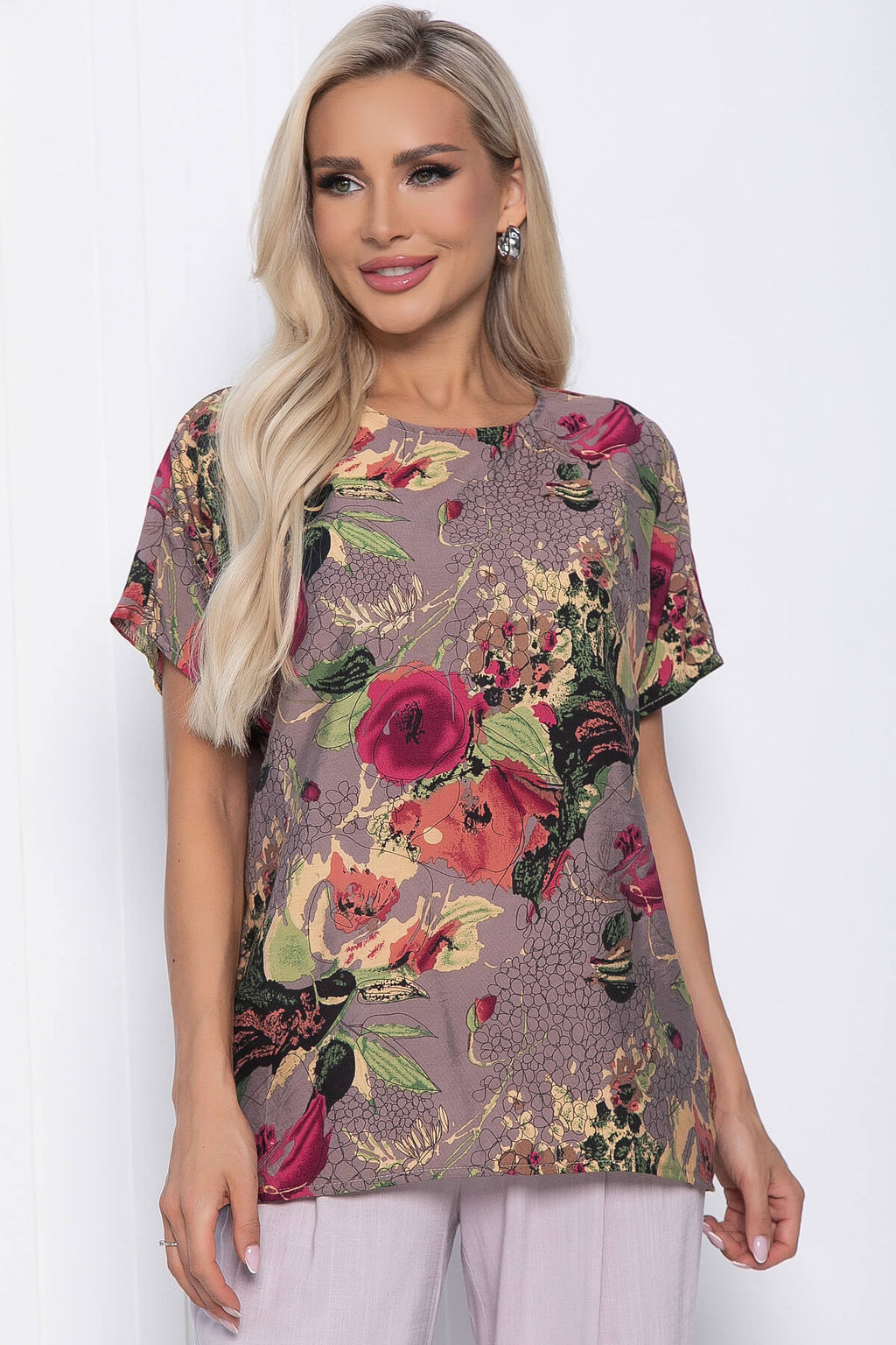 Костюм Розовый вечер (мультиколор/пудра) К10855 - Lt collection фото 7