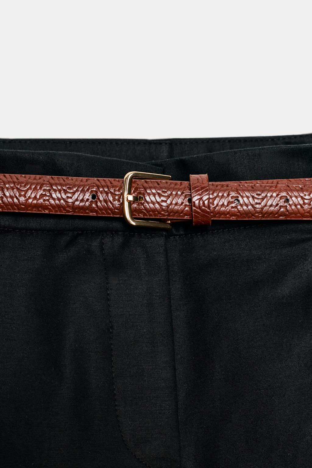 DARTED BERMUDA SHORTS WITH BELT - Zara фото 16