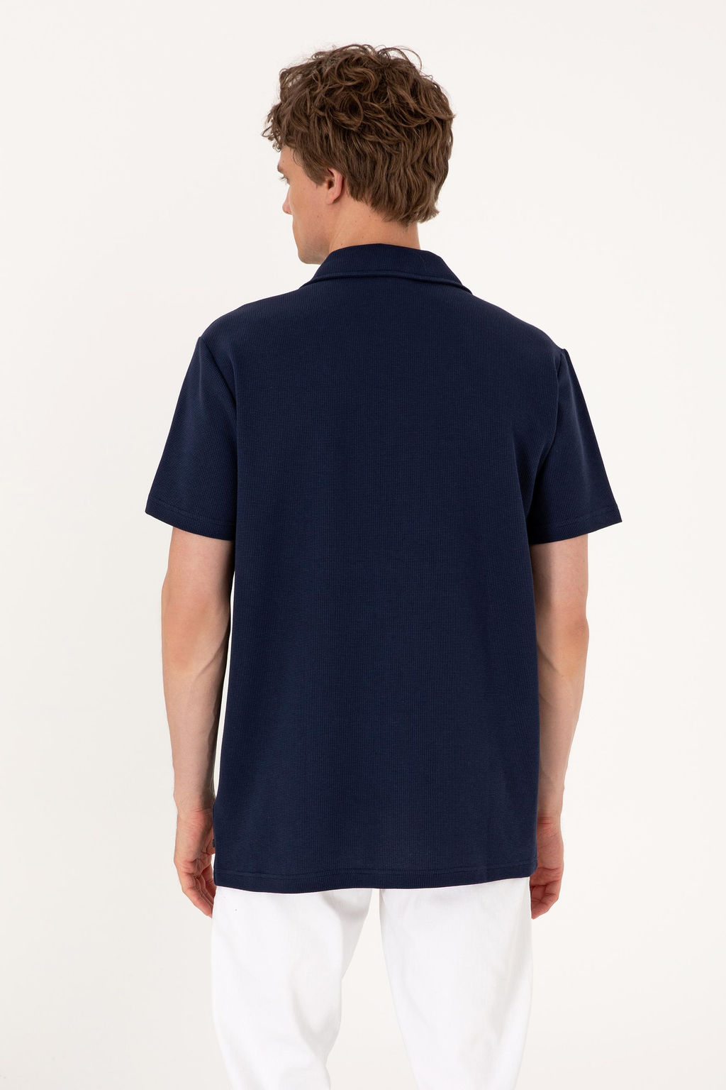 Erkek Lacivert Apa_ Yaka K_sa Kollu _rme G_mlek Sepette S_rpriz _ndirim - U.s. polo assn фото 5