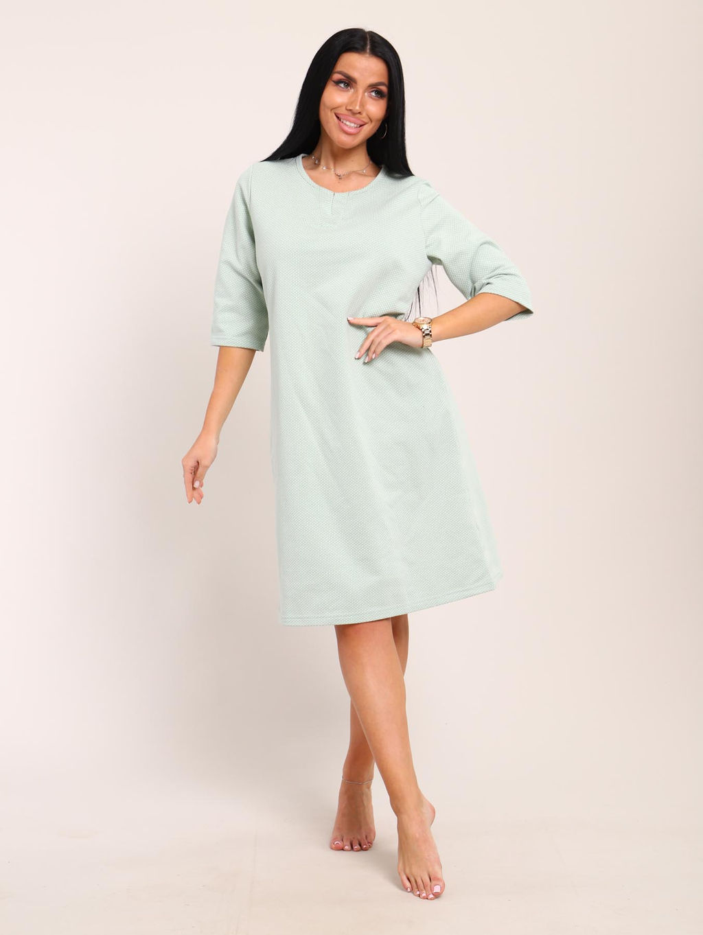 Сорочка теплая, футер с начесом (01035) - Плиона фото 6