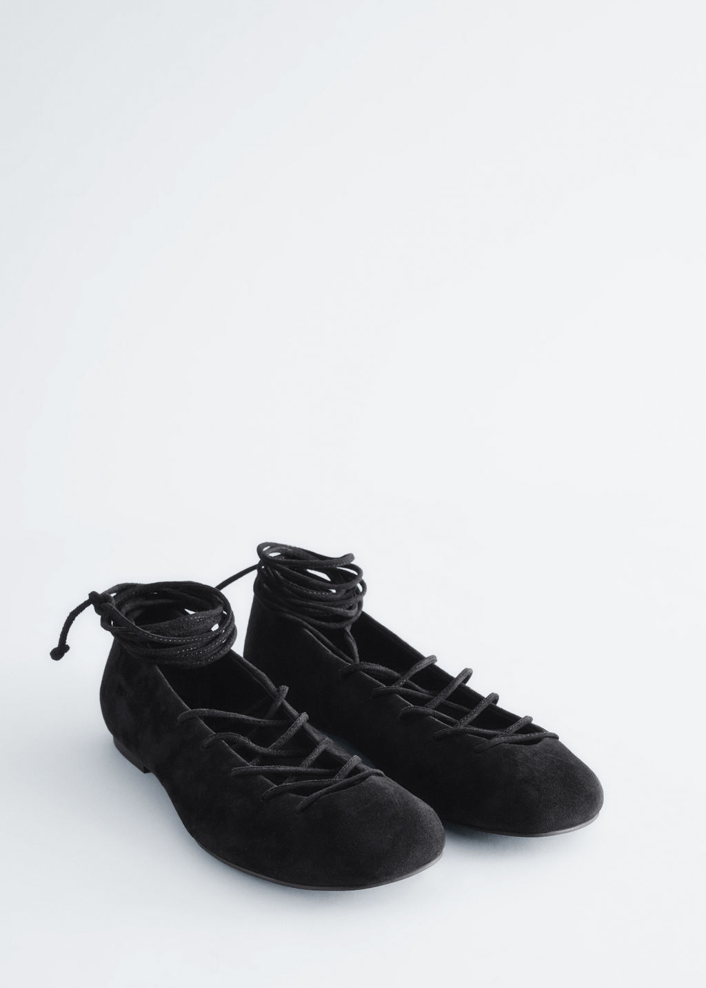 Bailarinas de piel con cordones - H&m фото 3