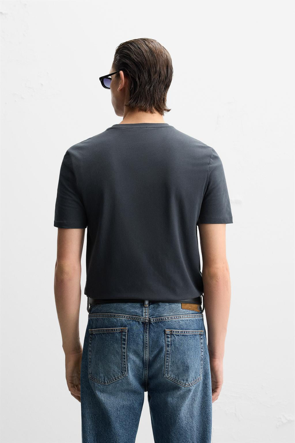 BASIC SLIM FIT T-SHIRT - Zara фото 36