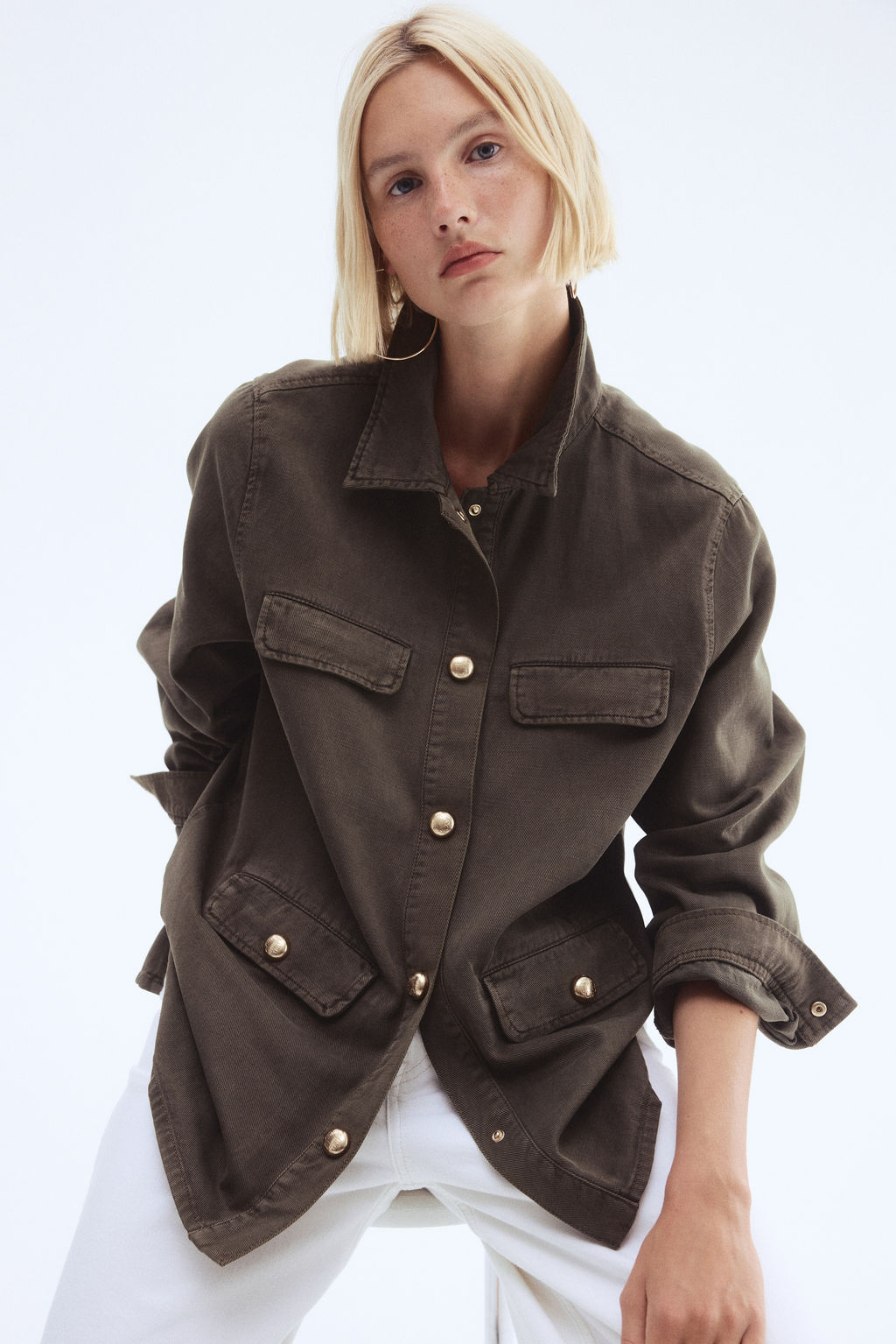 Chaqueta cargo de sarga - H&m фото 2