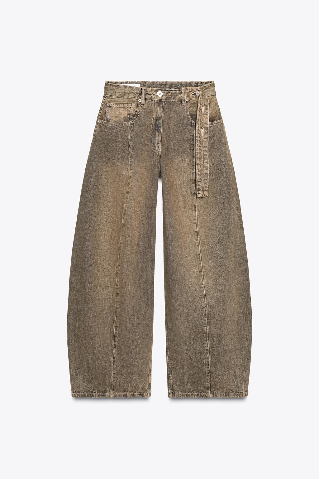 TRF OVERSIZE LOW-RISE JEANS - Zara фото 8
