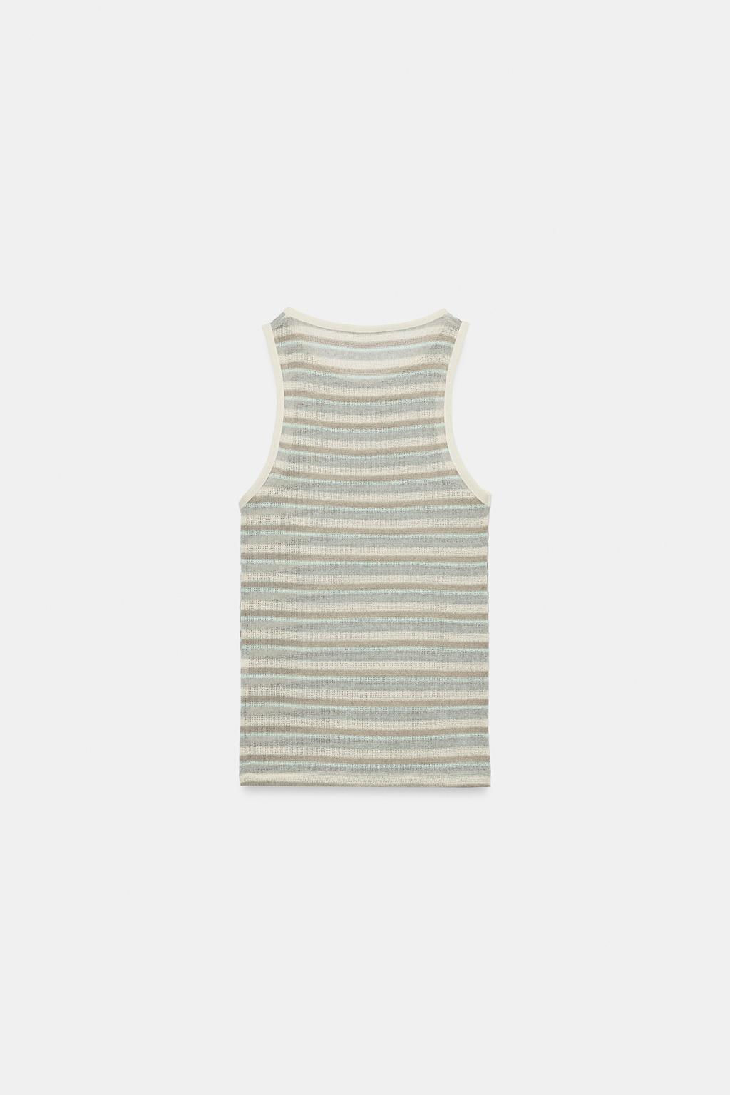 STRIPED SLEEVELESS TOP - Zara фото 9