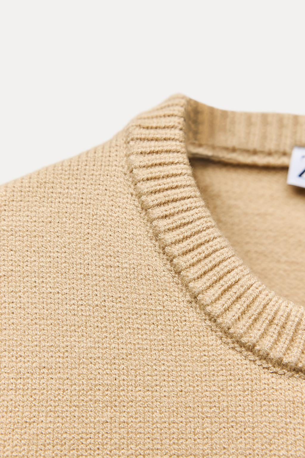BASIC PLAIN KNIT SHORT SLEEVE TOP - Zara фото 9