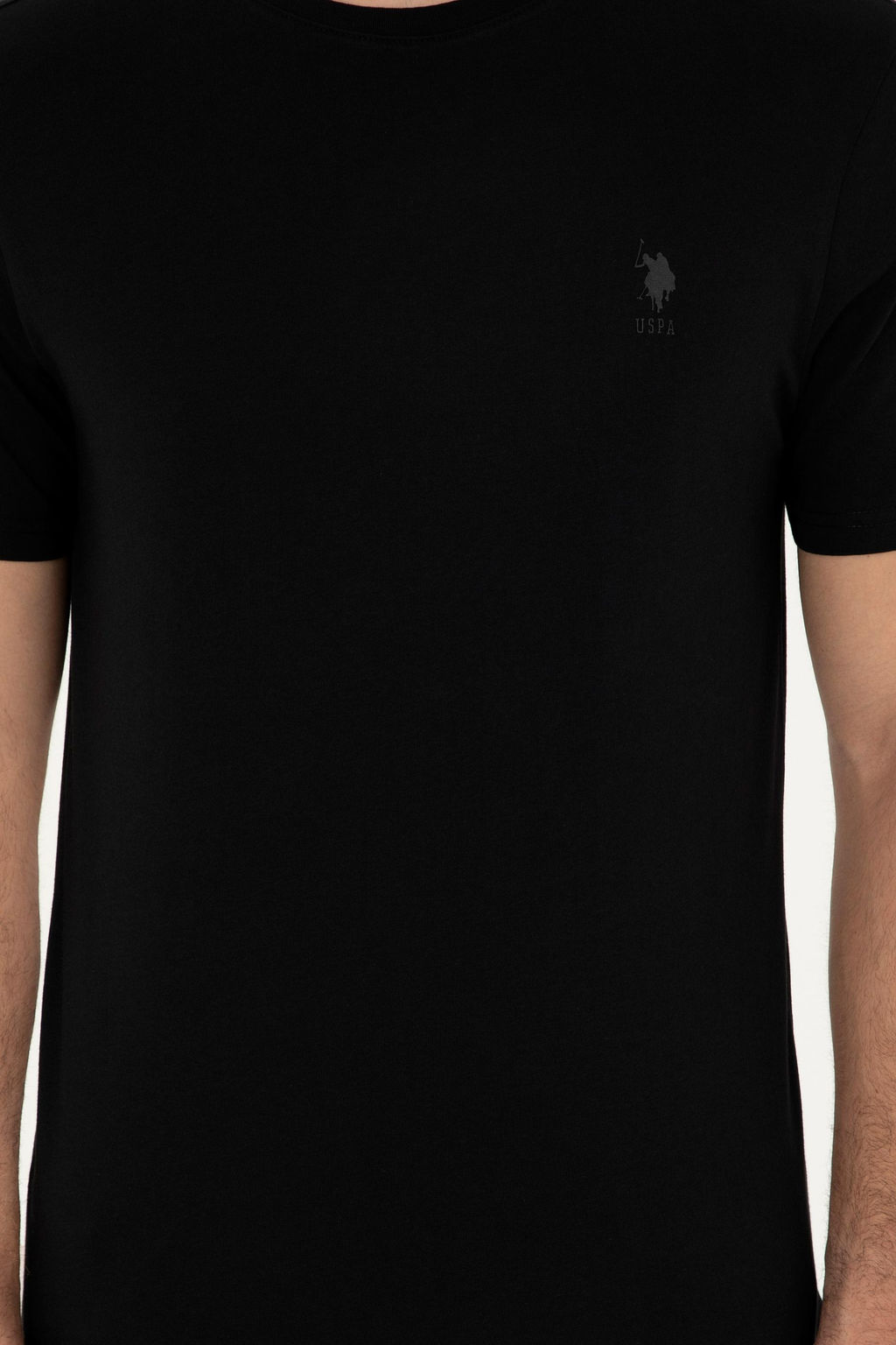 U. S. Polo Assn / Мужская черная базовая футболка - U.s. polo assn фото 6
