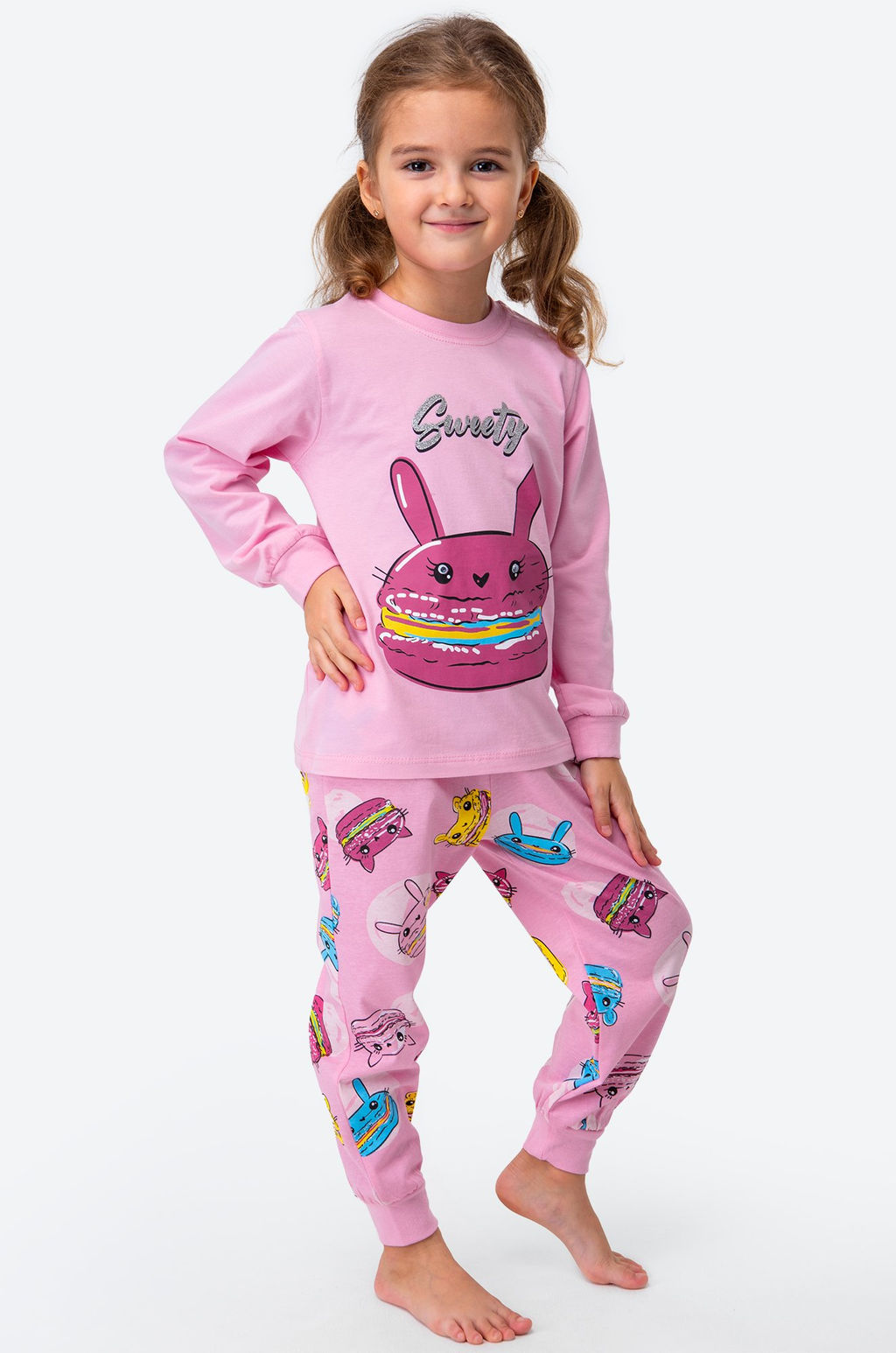 Хлопковая пижама для девочки Bonito  фото 2