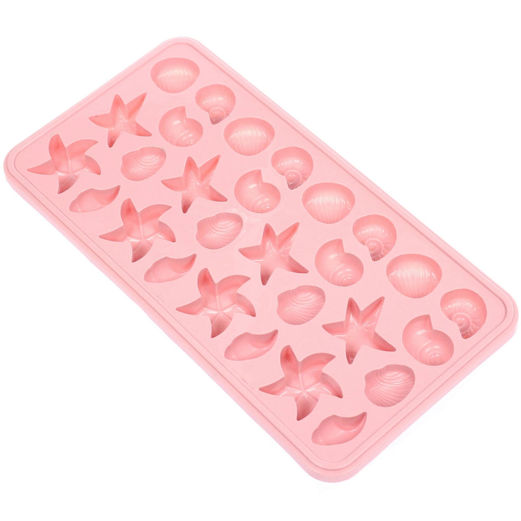 Цена за 2 шт. Форма для льда пластиковая "Морской мир" 15*28см, цвета микс