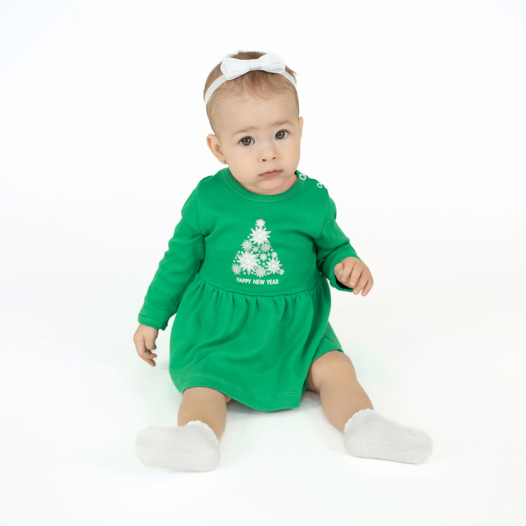 Боди-платье ясельное зеленое БД-1501 (68, 44)