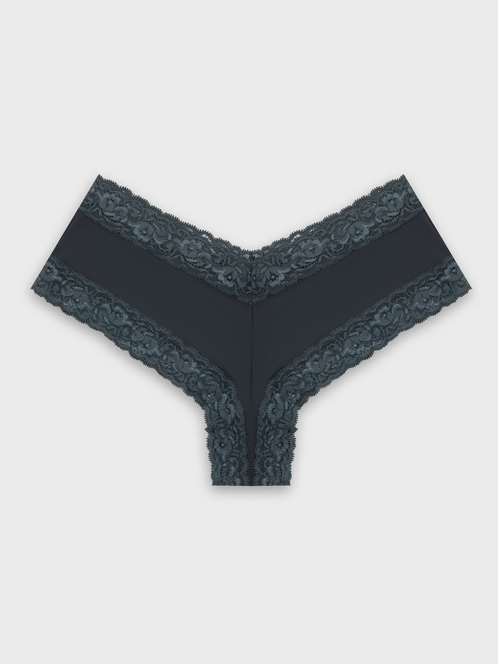 Цена за 2 штуки! Трусы бразилиана женские серые с кружевом - Mark formelle фото 8
