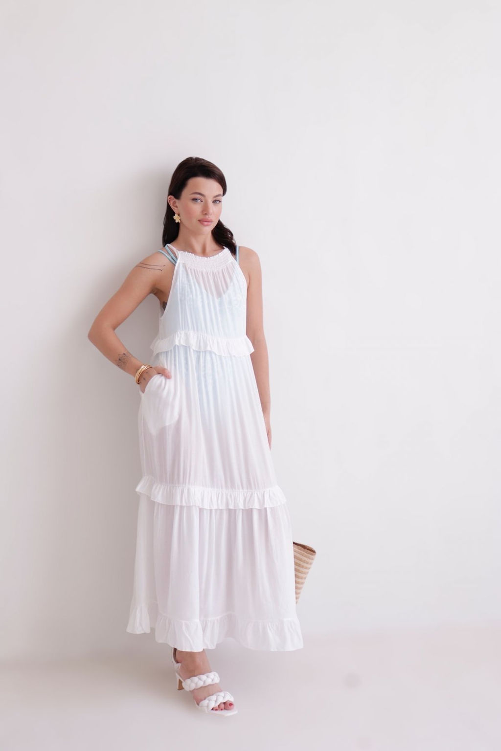 Martichelli Платье пляжное белое