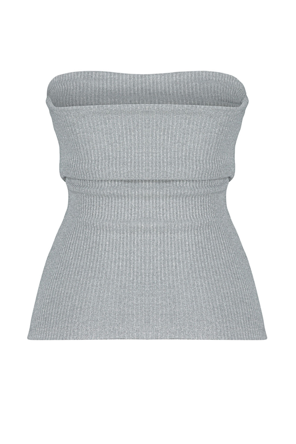 Trendyolmilla Ekru Drape Detayl? Lurexli/Simli Straplez Esnek Orme Bluz TWOSS24BZ00136  фото 8