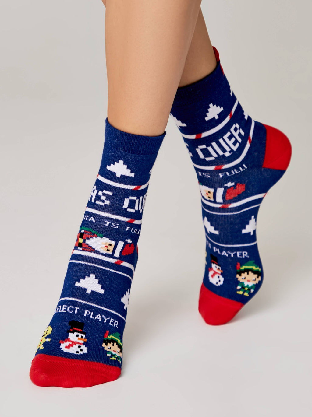 Цена за 2 пары. Носки новогодние синий