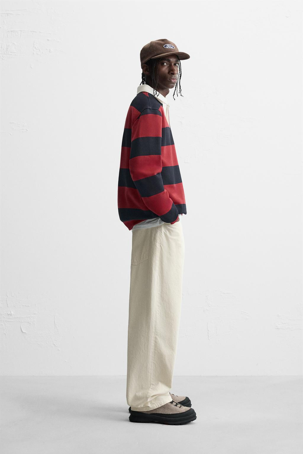 CONTRAST COLLAR POLO SHIRT - Zara фото 45