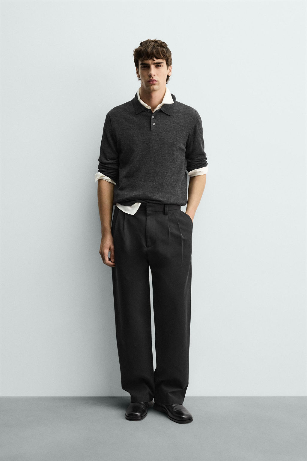 RELAXED BALLOON FIT PLEATED TROUSERS - Zara фото 11