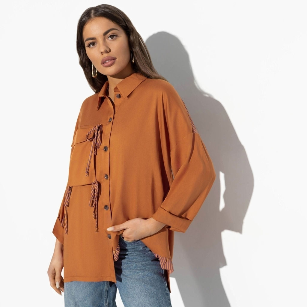 Рубашка асимметричного кроя, Пик актуальности (нью) - Charutti фото 6