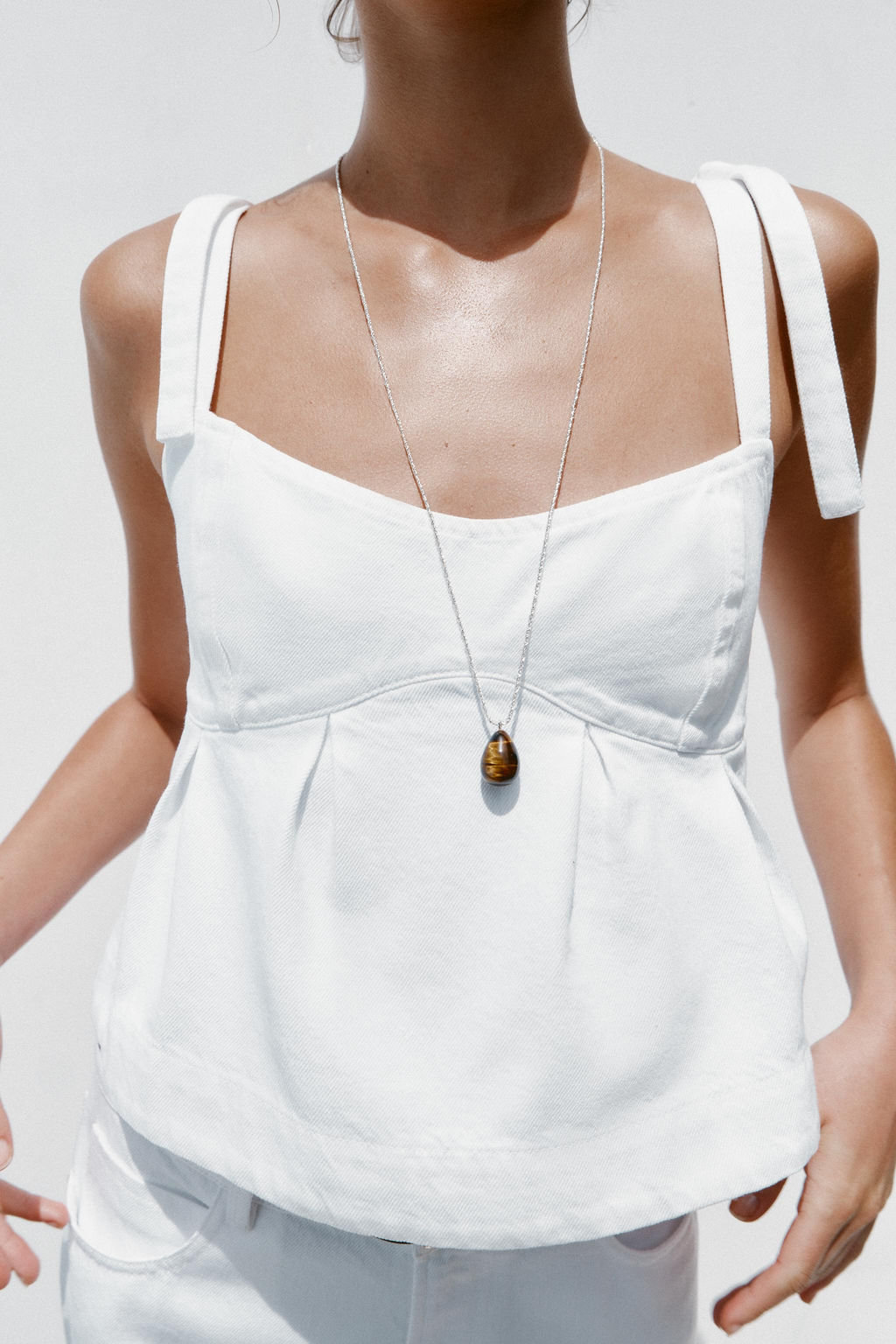 Z1975 DENIM STRAPPY TOP - Zara фото 3